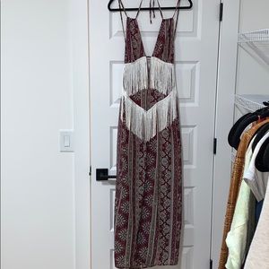 Tobi Fringe Maxi Dress